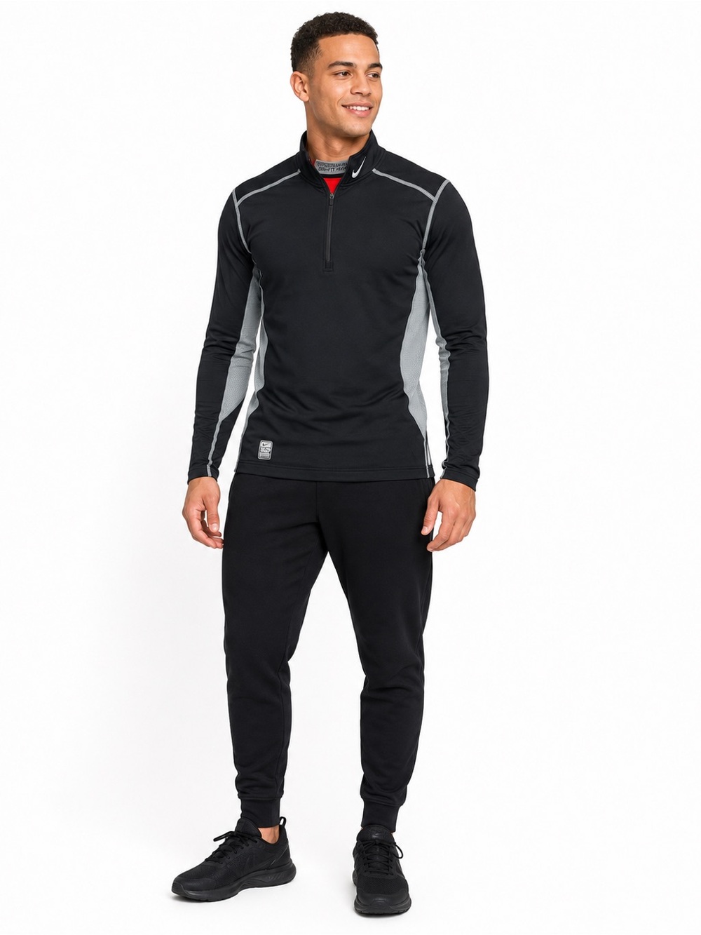 Nike Pro Combat Hyperwarm Max Fitted Quarter Zip Pullover Men’s L Athleisure